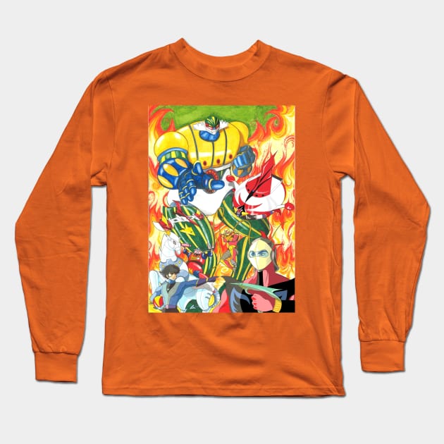 Grendizer VS Jeeg Long Sleeve T-Shirt by CristianoMarzio